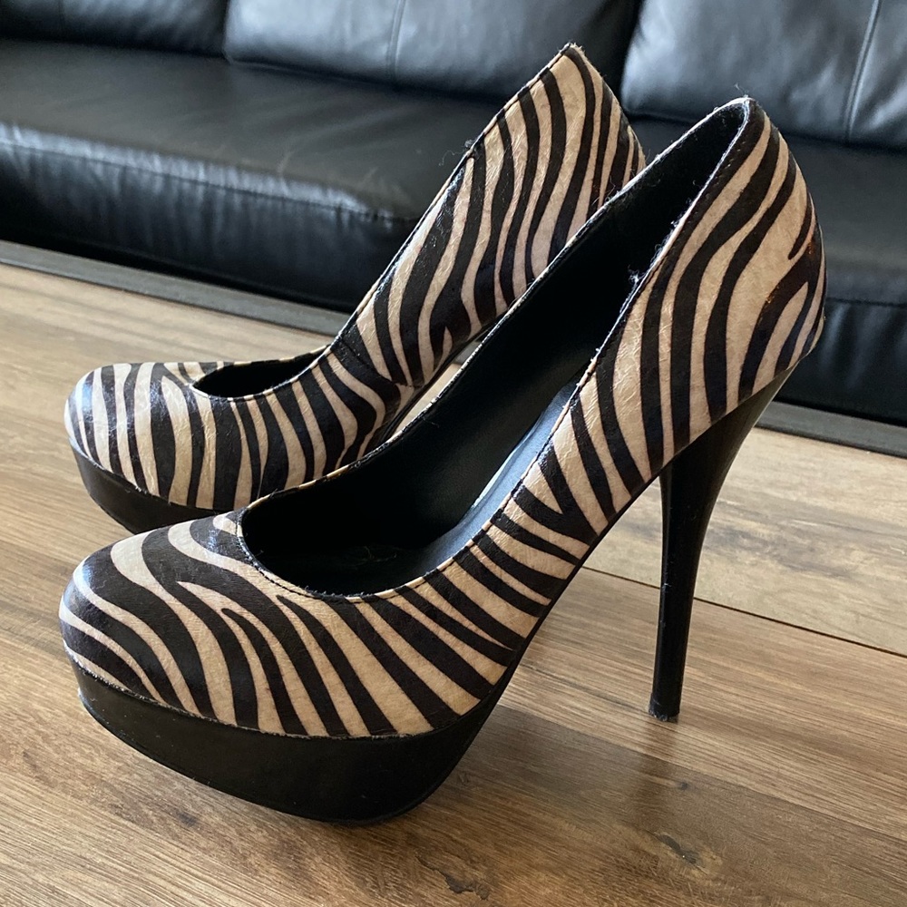 Zebra print (faux leather) Stilettos